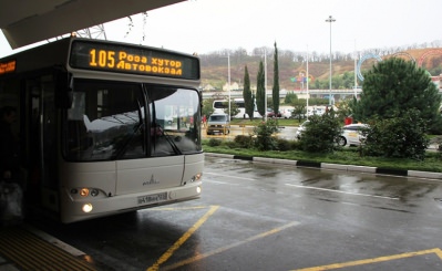 105 автобус Роза Хутор
