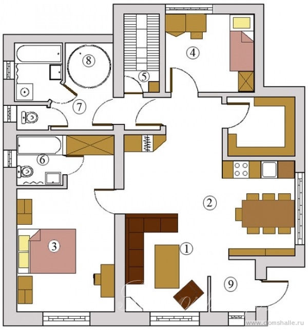 План Апартамента на 1 эт